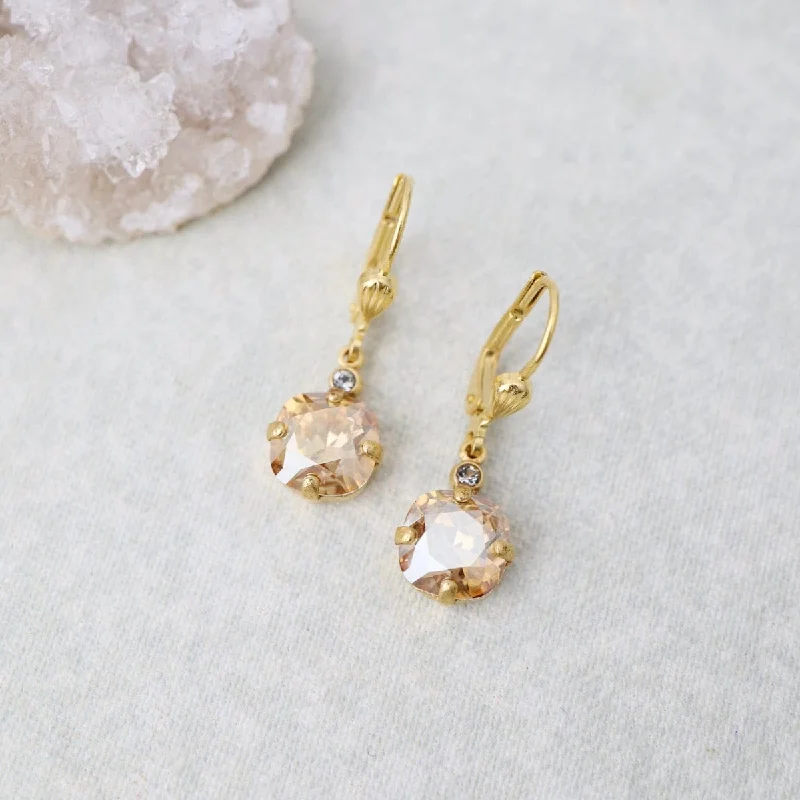 chic diamond earrings for women-Champagne Drop Earrings - Gold Plate