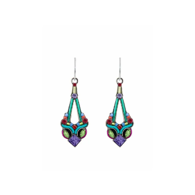 glitter earrings for women-Multicolor Persian Drop Earrings