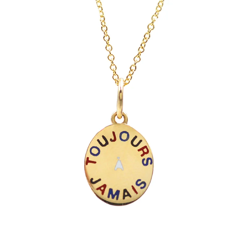 double-layer necklaces for women-Enamel Toujours et A Jamais Necklace