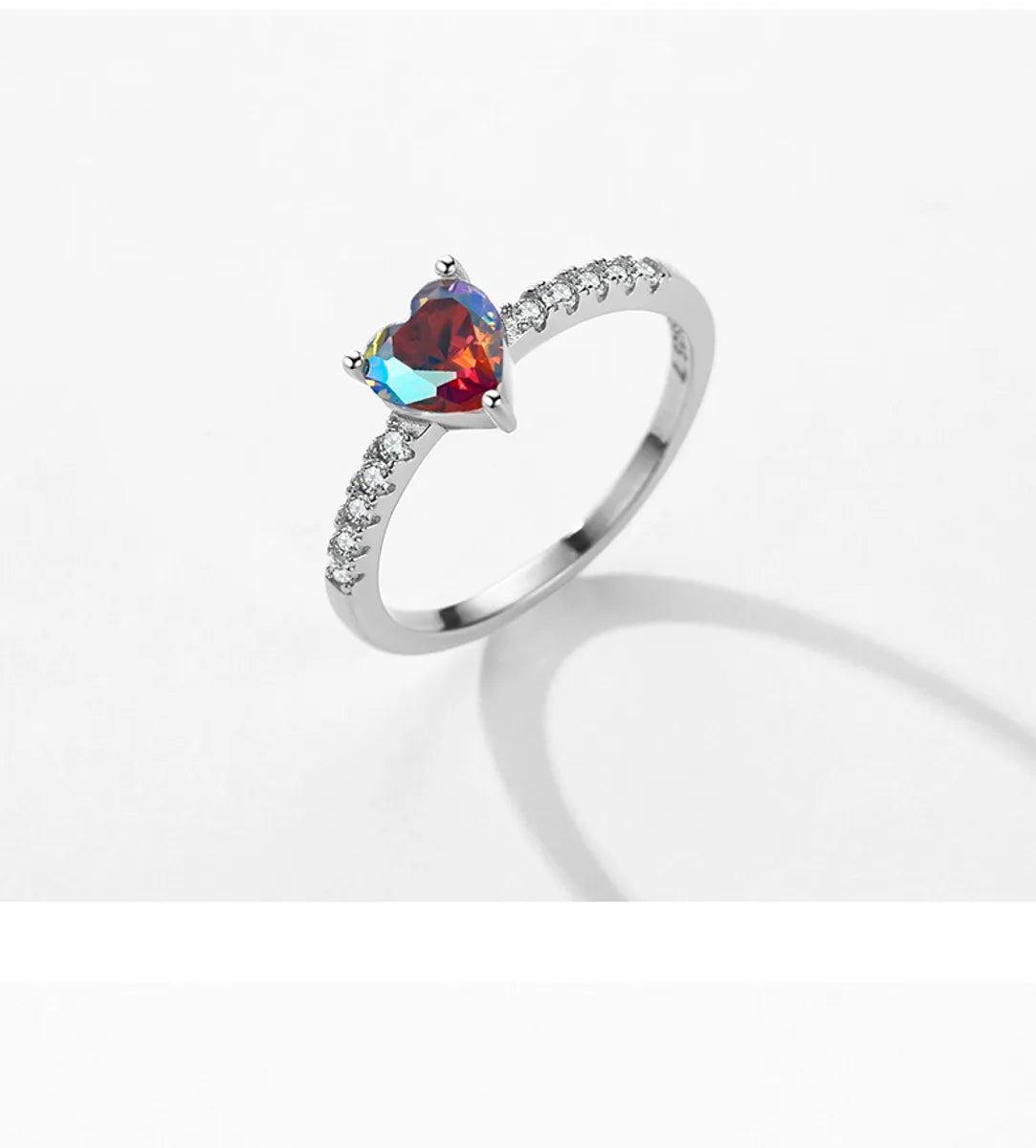 vintage engagement rings with diamonds and rubies for women-Fashion Geometric Sterling Silver Inlay Zircon Rings 1 Piece