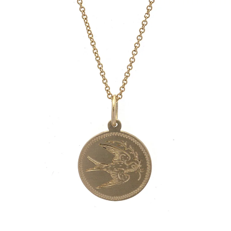 pendant necklaces for women-Free Bird Engraved Necklace