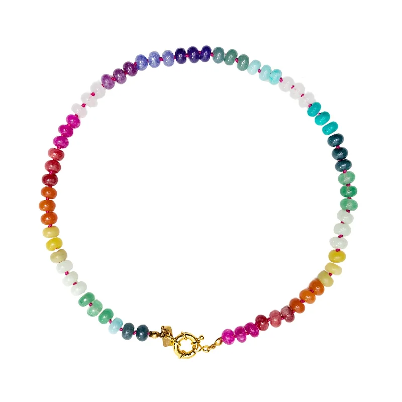 coin necklaces for women-Wild at Heart Knotted Multicolor Beaded Necklace