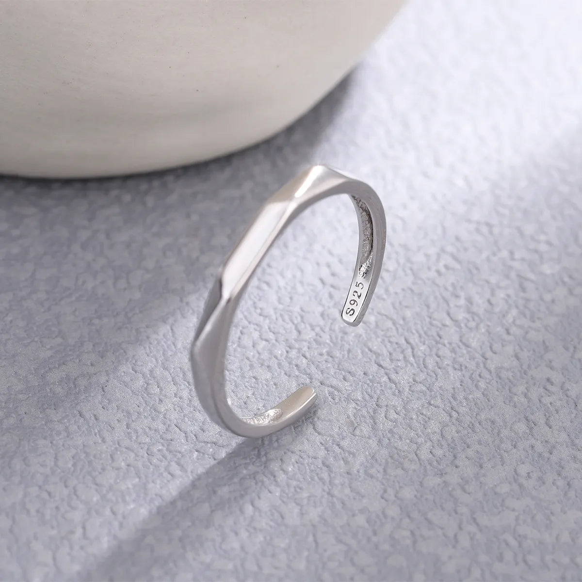 round diamond rings for women-Lady Simple Style Circle Sterling Silver Plating Open Rings