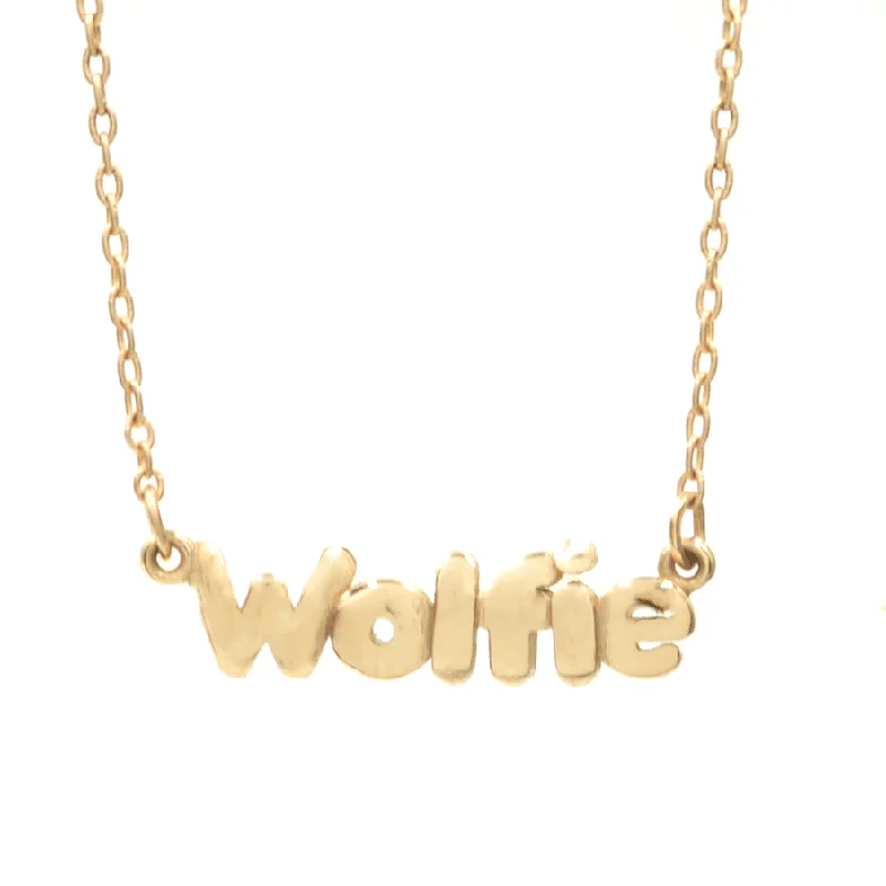 trendy necklaces for women-Custom Bubble Nameplate Necklace