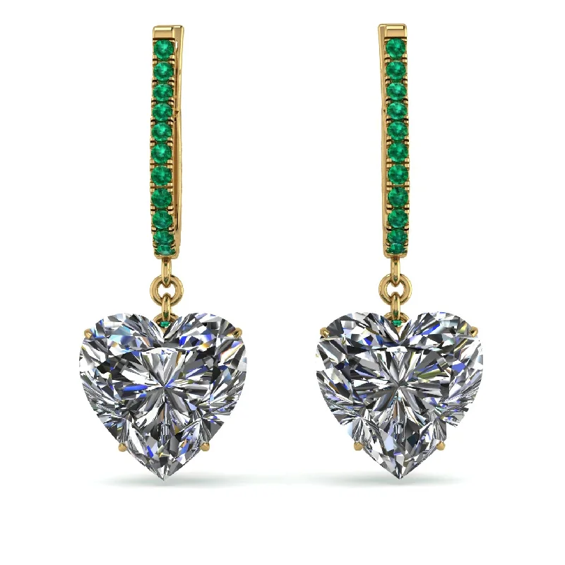 classic earrings for women-Heart Diamond Earrings - Noelle No. 16