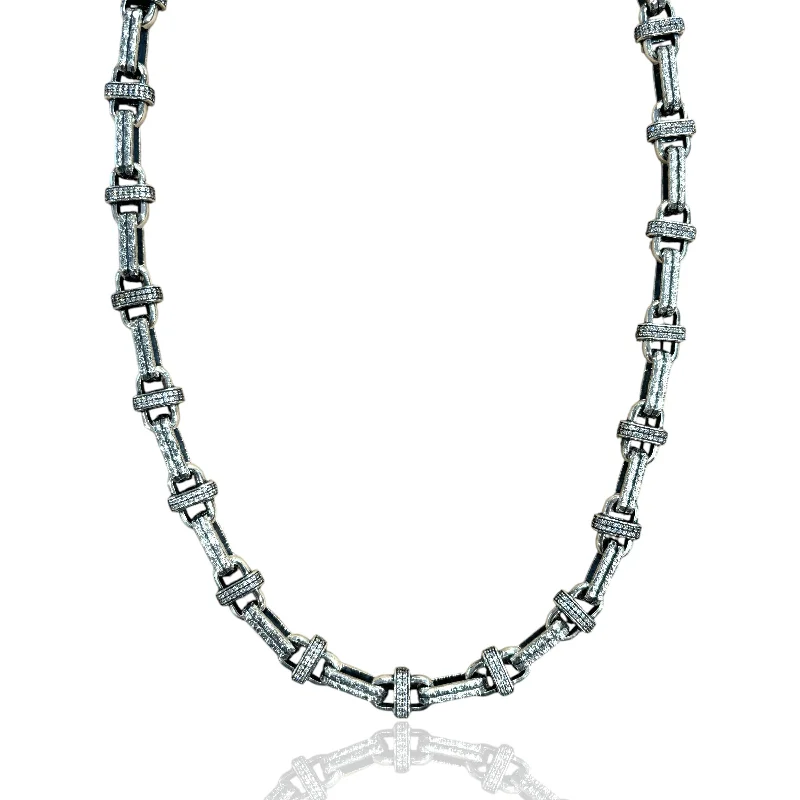 trendy choker necklaces for women-VINTAGE SILVER COSTA NECKLACE