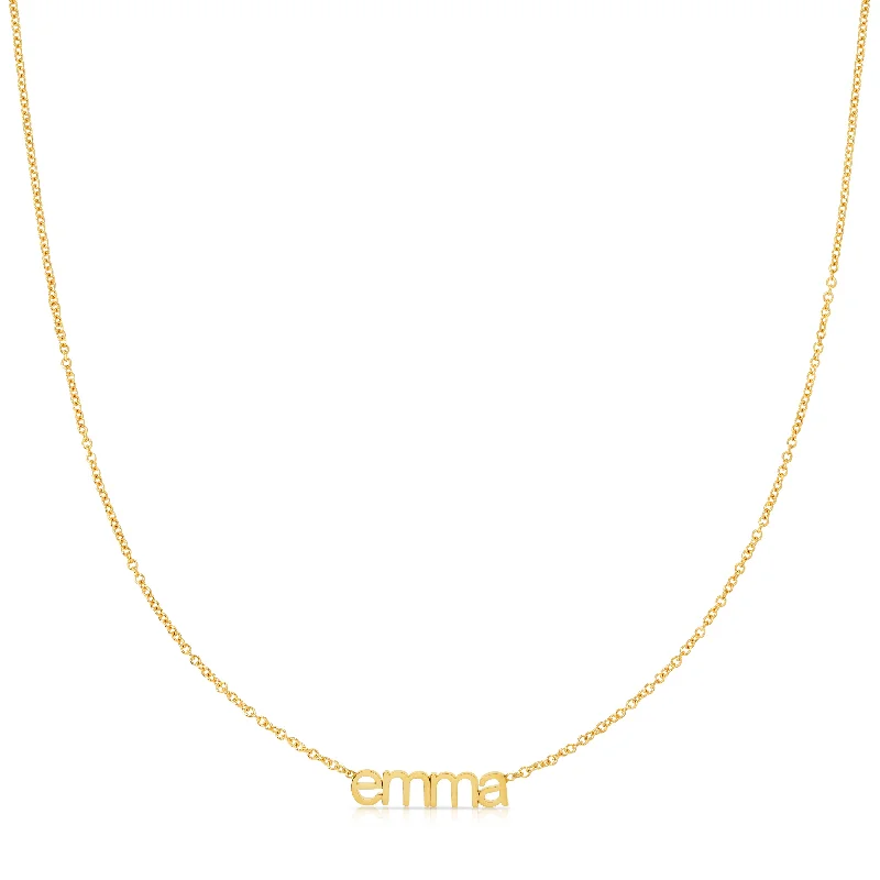 elegant chain necklaces for women-Petite Nameplate Necklace