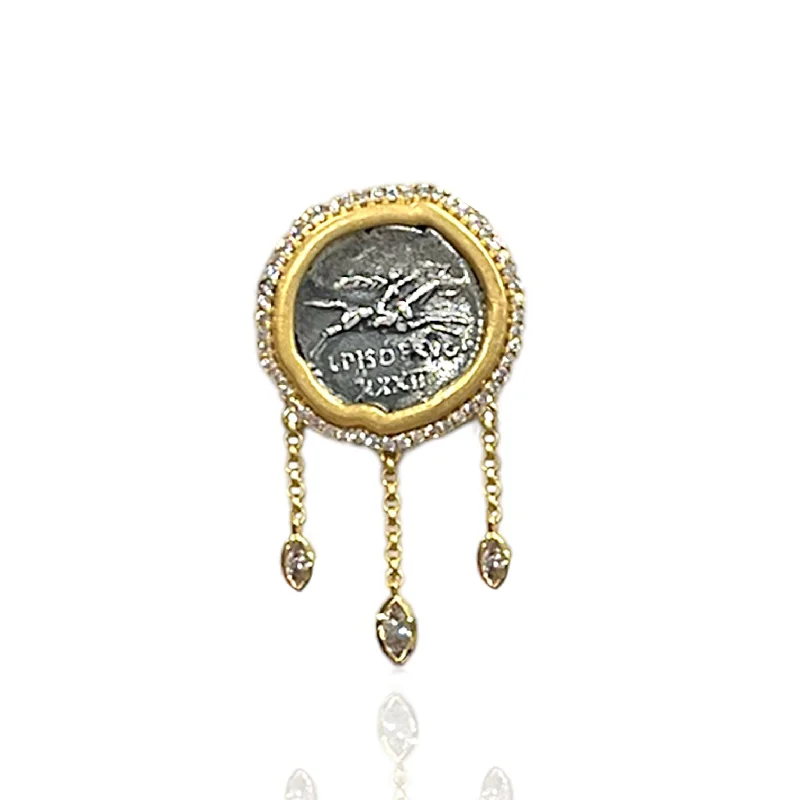 trendy gold chain necklaces for women-GOLD ARAS BROOCH