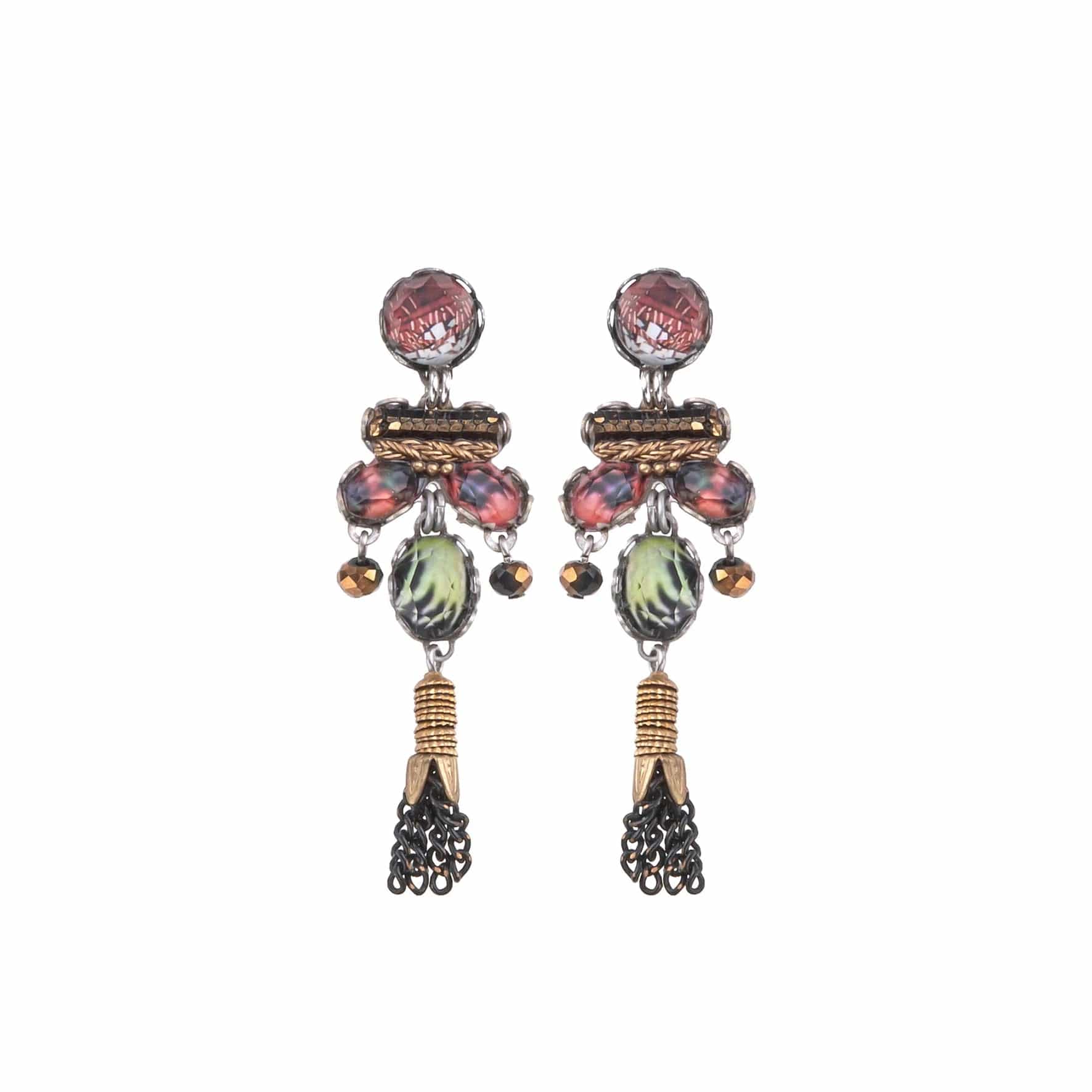 large drop earrings for women-Oriental Hues Letizia Earrings