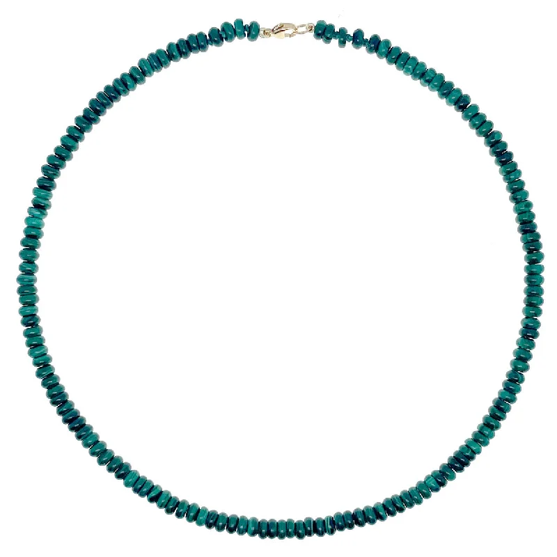 long pendant necklaces for women-Beaded Mini Malachite Necklace