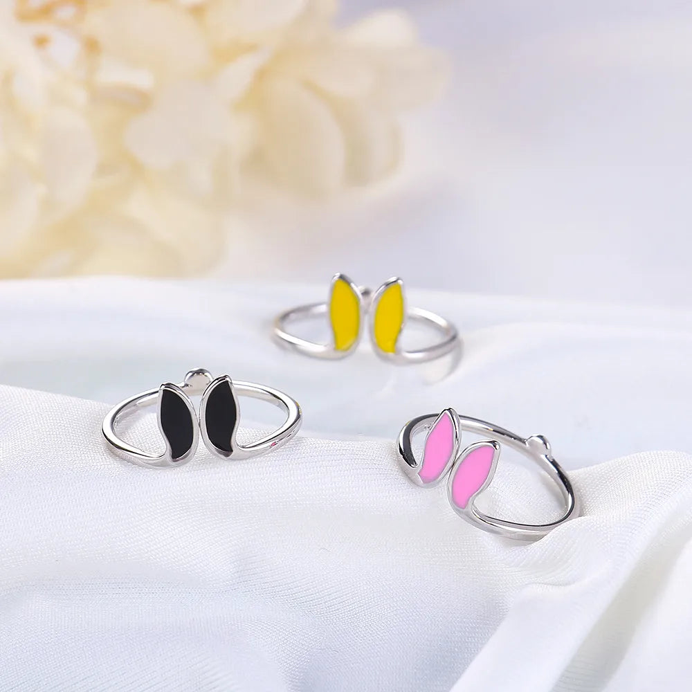 simple rings for women-Wholesale Simple Style Classic Style Butterfly Copper Stoving Varnish Rings