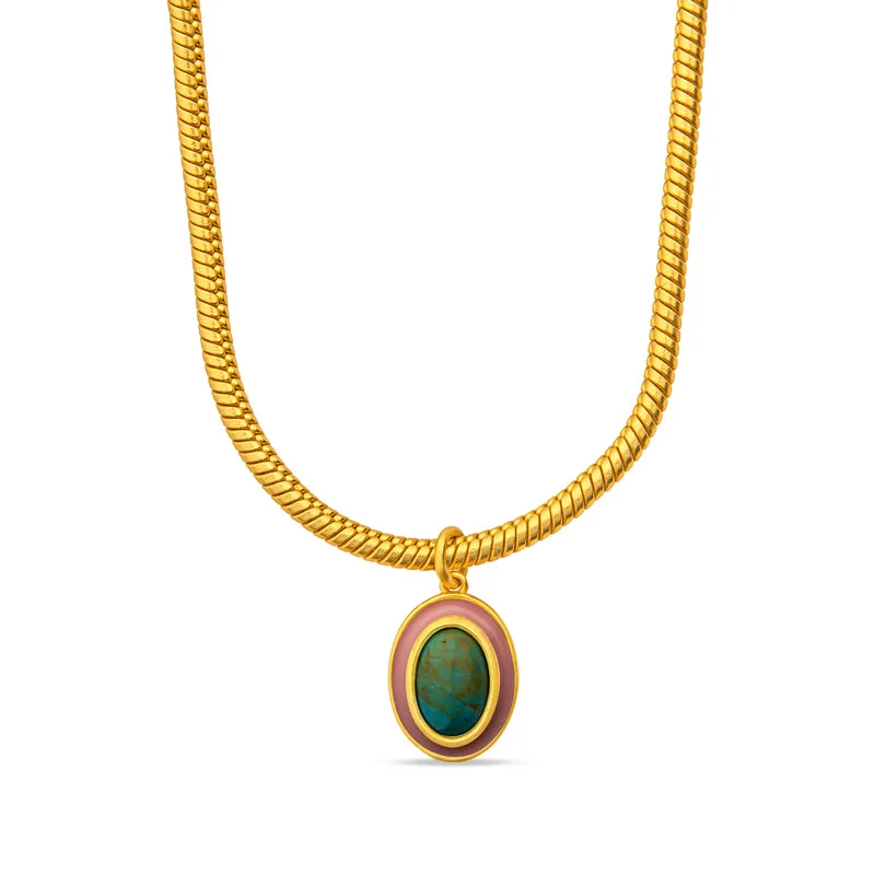 custom pendant necklaces for women-Portofino Turquoise Necklace