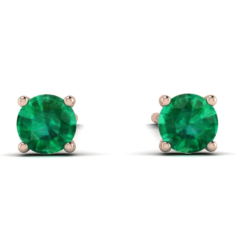 sparkling earrings for women-Hanging Emerald Earrings - Milani No. 5