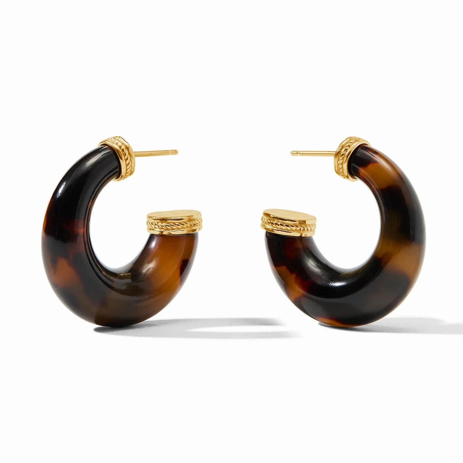 wedding earrings for women-Madison Statement Medium Tortoiseshell Hoop Earrings