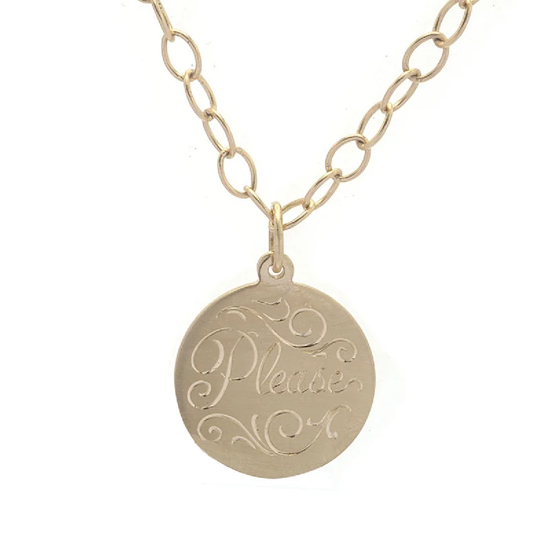 elegant necklaces for women-Hand Engraved Prayer Necklace