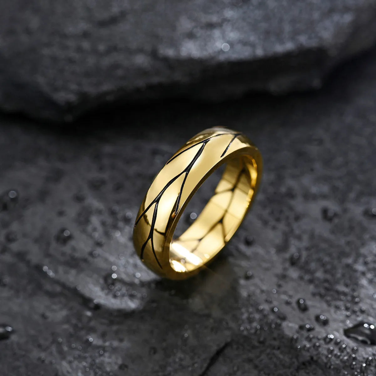 modern promise rings for women-Simple Style Flame 304 Stainless Steel 18K Gold Plated Unisex Rings