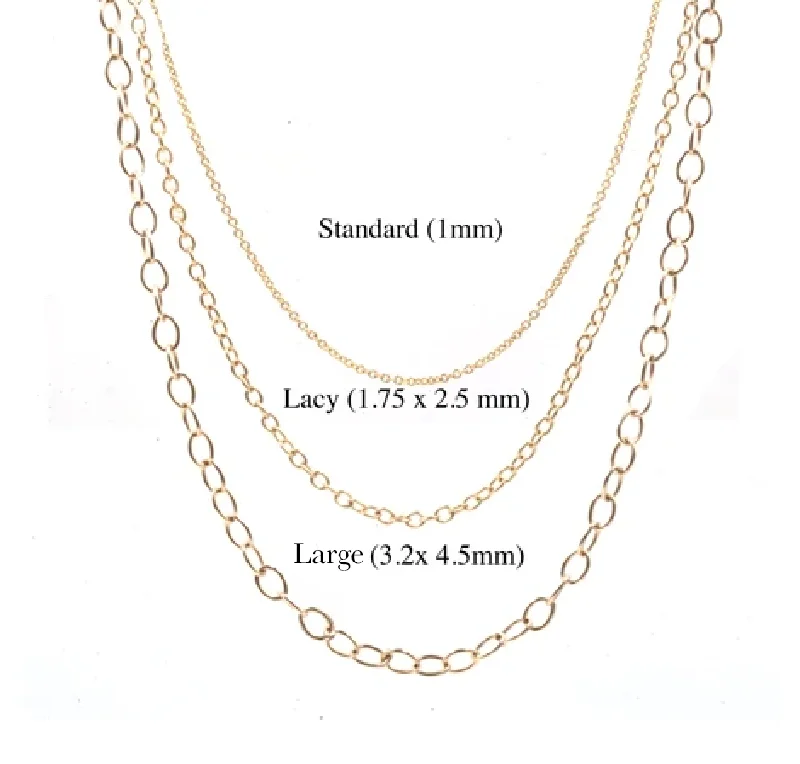 heart-shaped necklaces for women-14k Yellow Gold Chain Add on Necklace