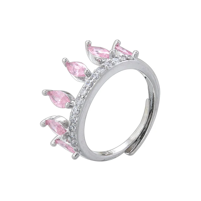 White Gold Color Pink Diamond