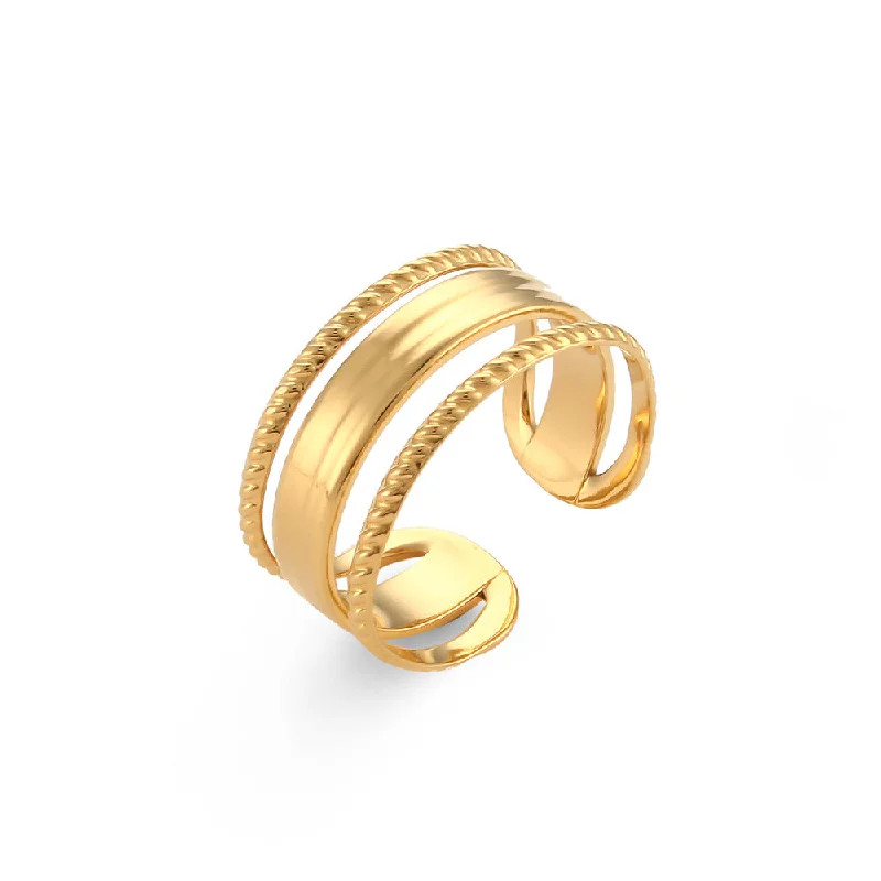 Multi-Layer Wide Surface Hollow Open End Ring