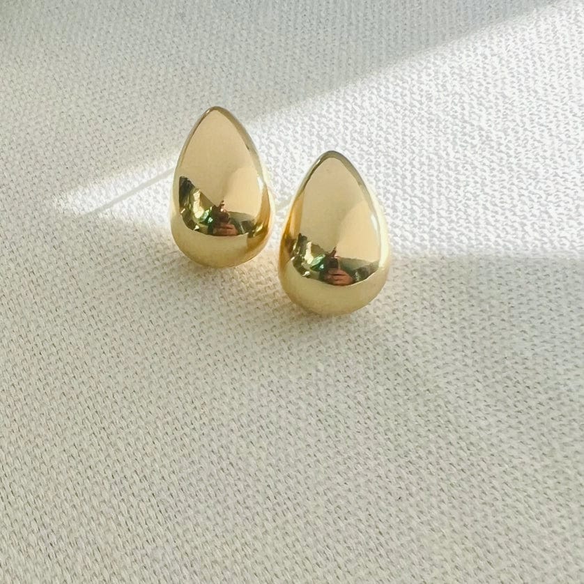 elegant stud earrings for women-Dome Studs Earrings Gold Filled