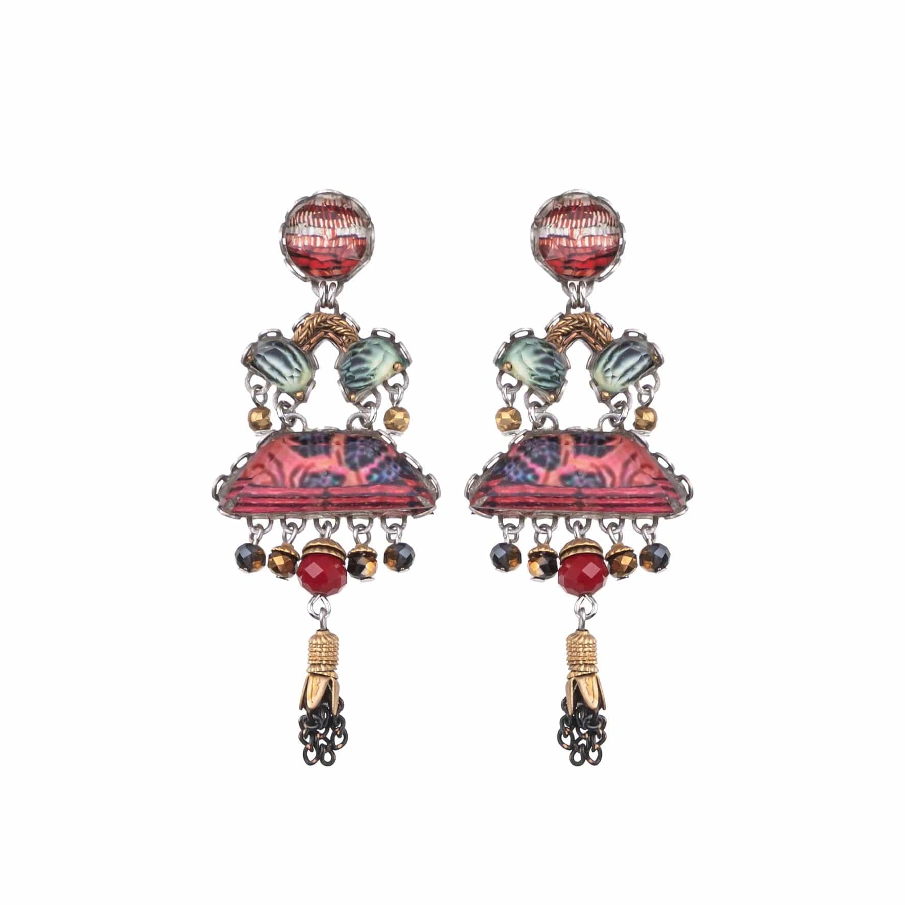 luxury crystal earrings for women-Oriental Hues Felicity Earrings