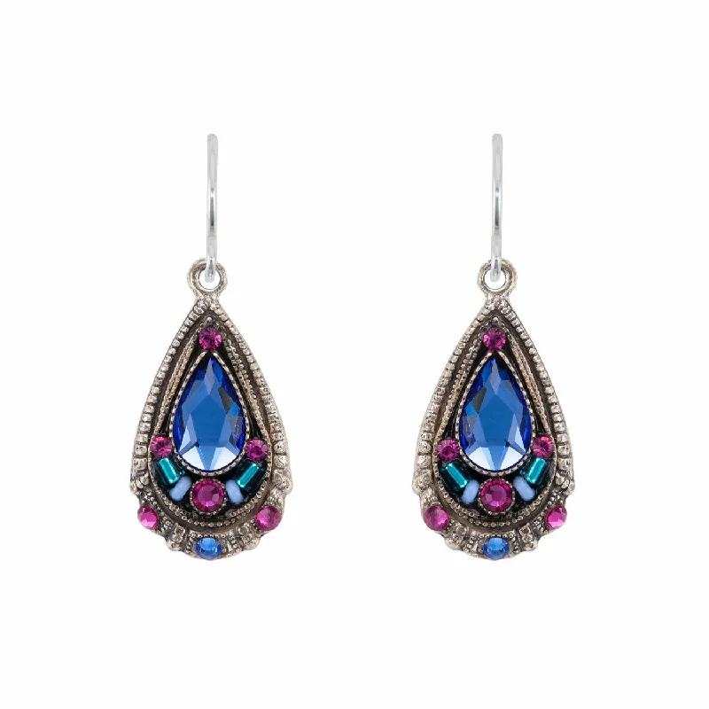 beautiful diamond earrings for women-Sapphire Teardrop Earrings