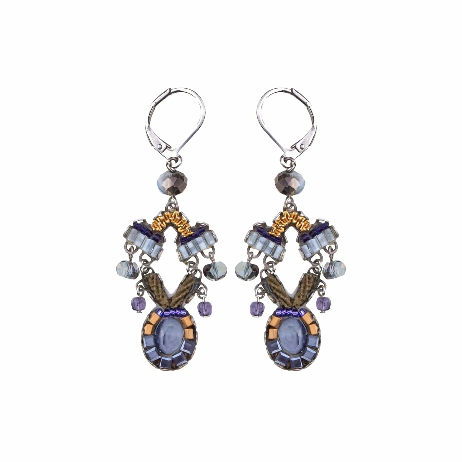 chic crystal earrings for women-Mystical Grape Manu Earrings