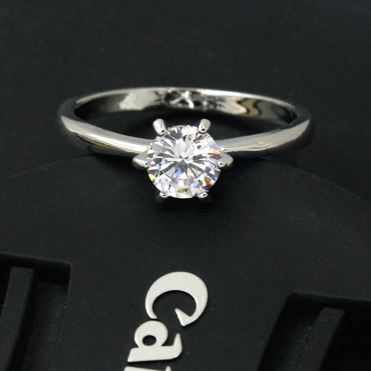 unique promise rings with diamonds for women-New Fashion Simple Zircon Ring