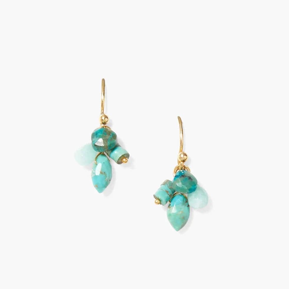 creative gemstone earrings for women-Hila Earrings Turquoise Mix