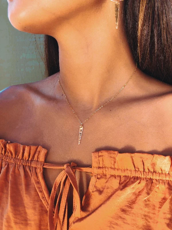 sapphire chain necklaces for women-Dainty Lil Spike Necklace