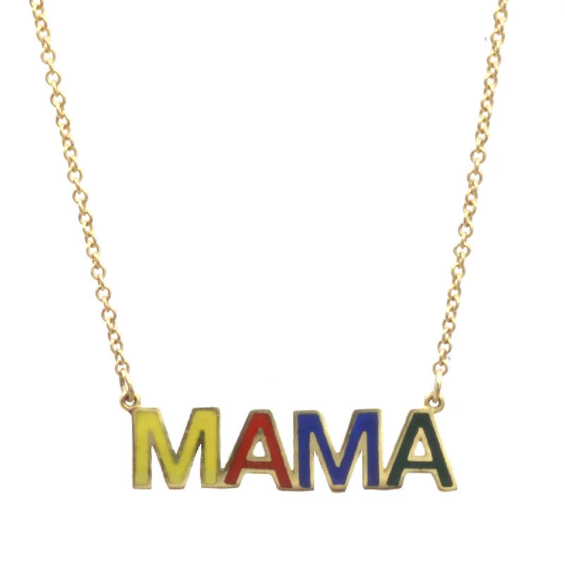 diamond pendant necklaces for women-Custom Enamel Nameplate Necklace