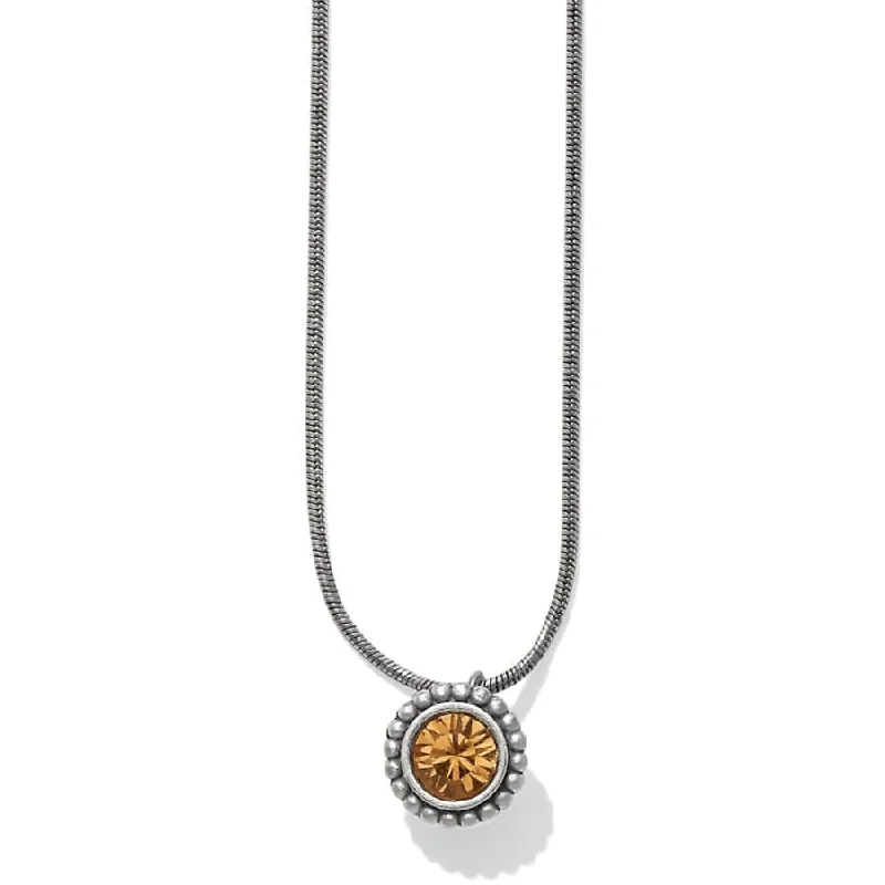 multi-layer necklaces for women-Brighton | Twinkle Crystal Pendant Necklace in Topaz