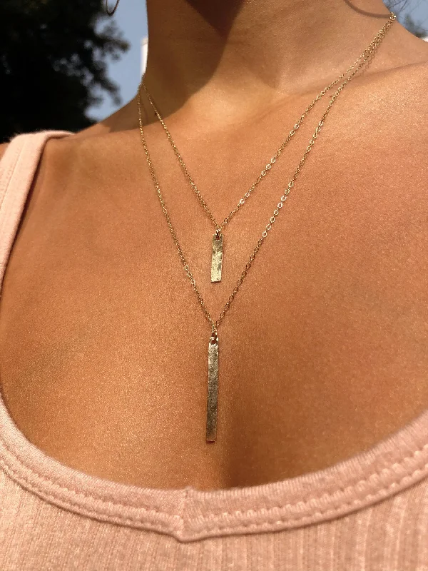 luxurious sapphire pendant necklaces for women-The Bar Necklaces