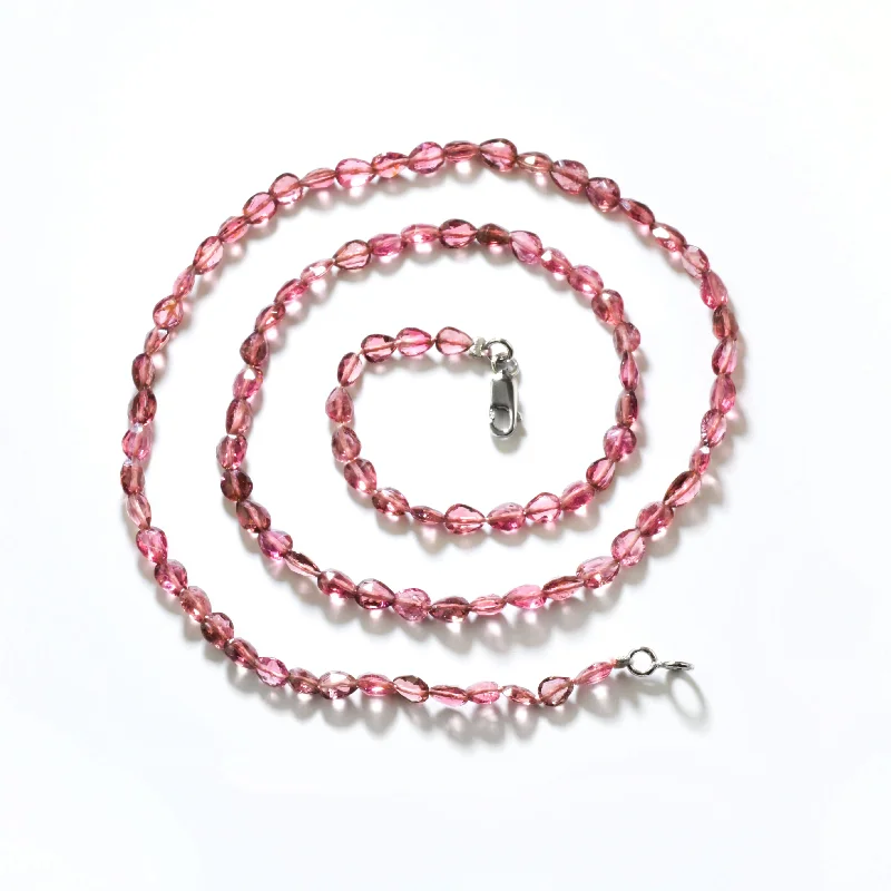 antique-style necklaces for women-Pretty Pink Tourmaline Beads