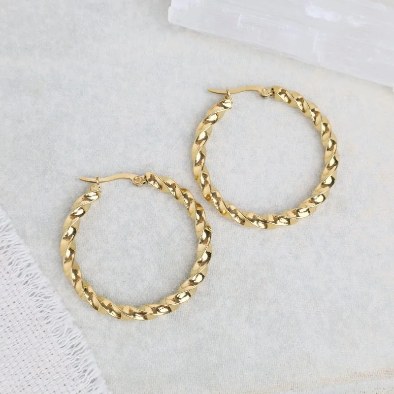 trendy stud earrings for women-The Ancient Hoop Earrings