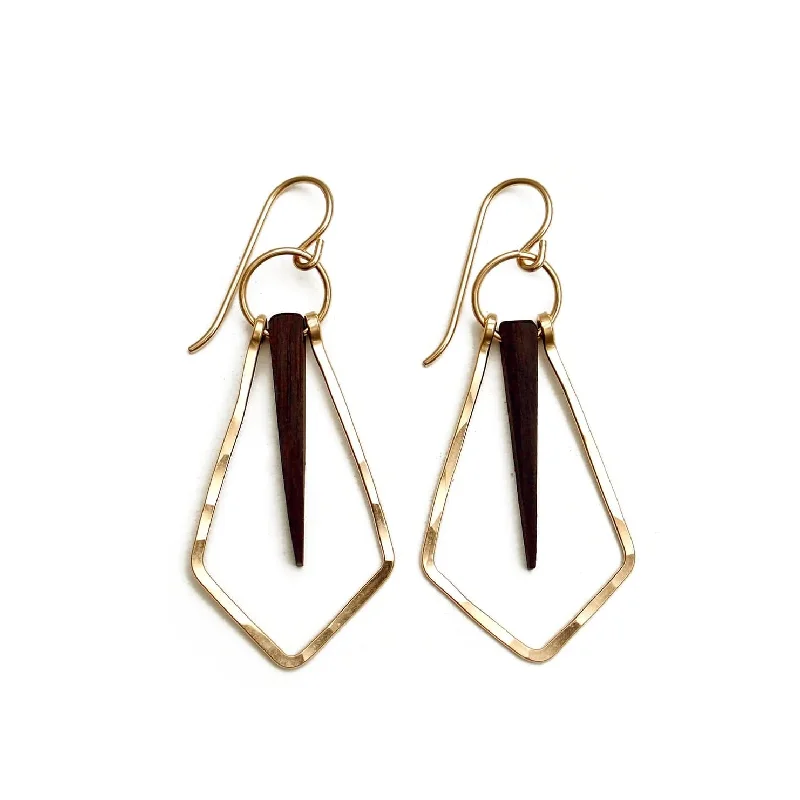 stylish diamond earrings for women-Ebony Tai Earrings Gold