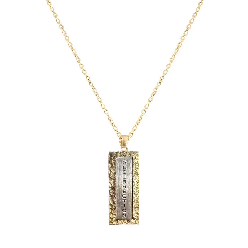 delicate diamond necklaces for women-GOLD RESURRECTION NECKLACE (WITHOUT CRYSTAL)