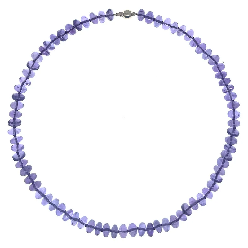 spiral necklaces for women-Beaded Amethyst Necklace