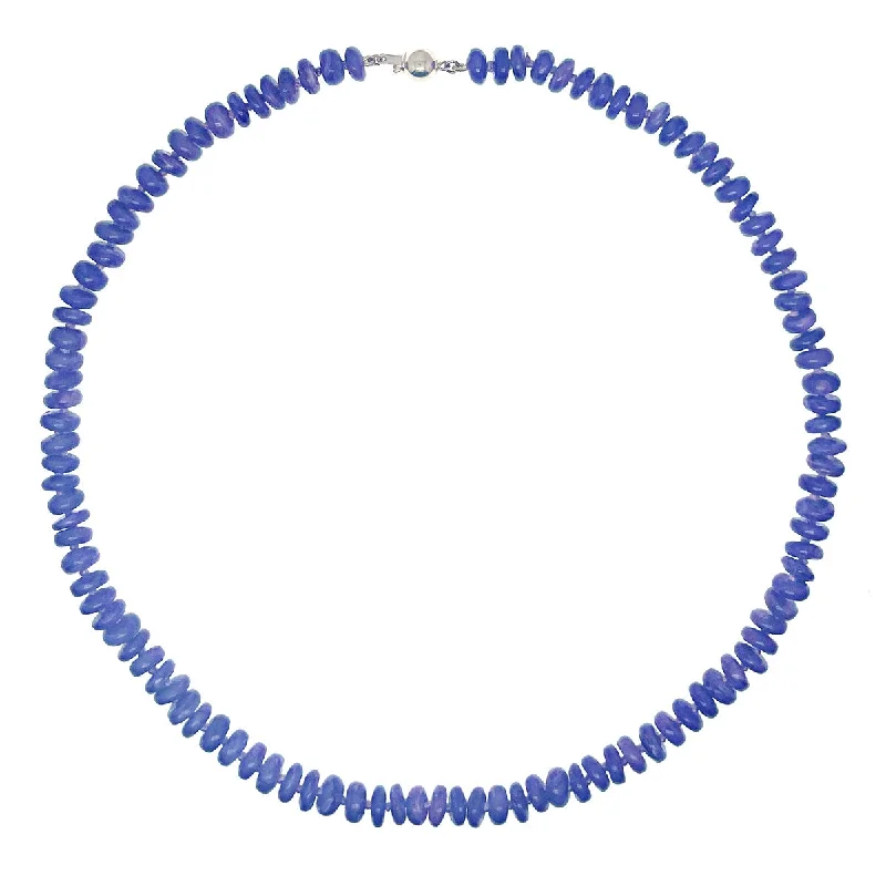 textured silver necklaces for women-Beaded Smooth Charoite Necklace