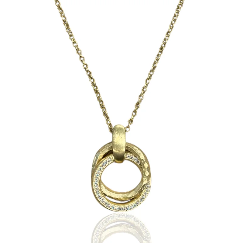 sleek pendant necklaces for women-GOLD TRINITY NECKLACE