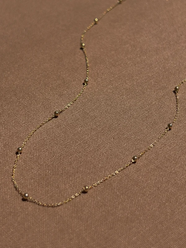 platinum necklaces for women-14k Yellow Gold Satellite Necklace