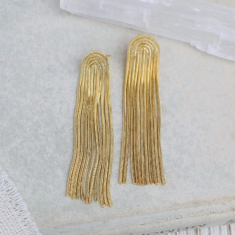 dazzling stud earrings for women-Tassle Curls Earrings