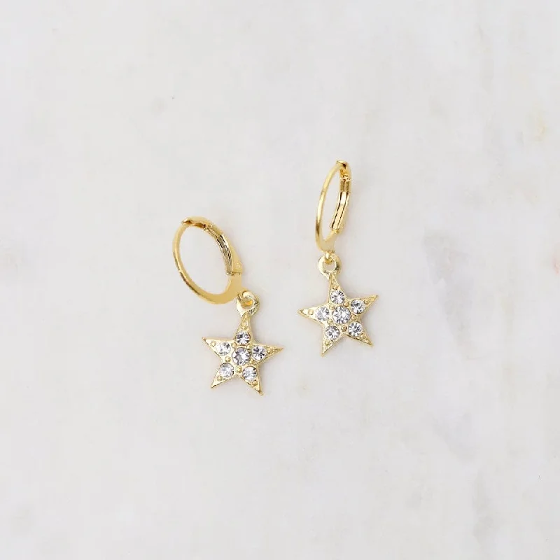 simple drop earrings for women-Star Earrings