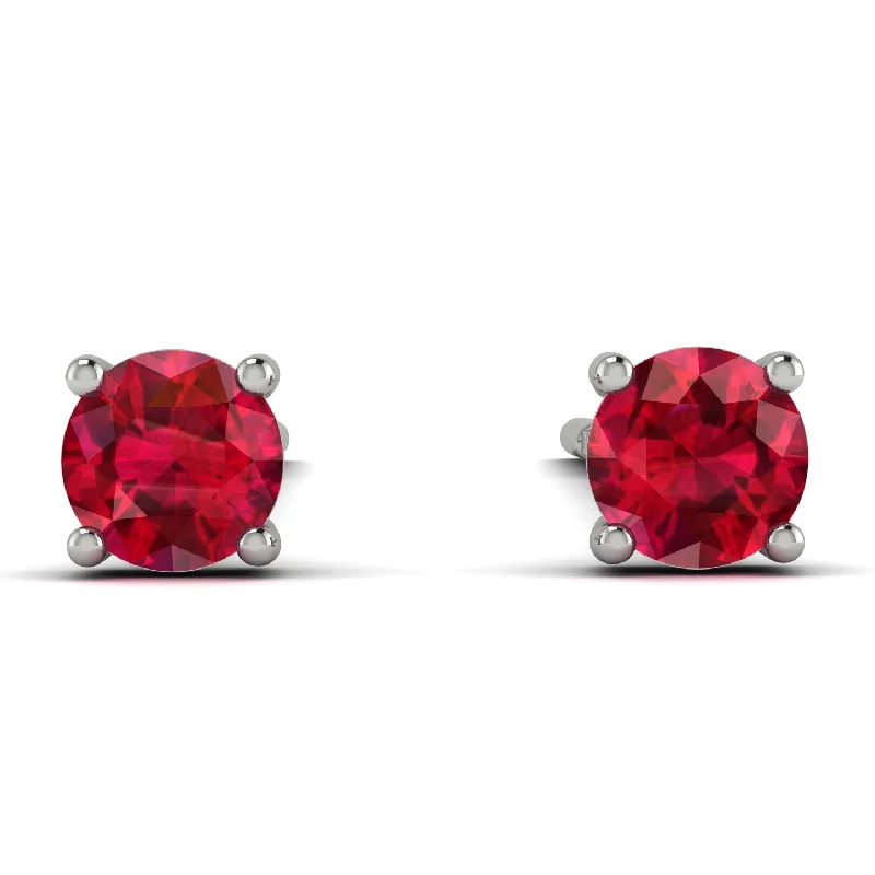 dazzling pearl earrings for women-Hanging Ruby Earrings - Milani No. 12