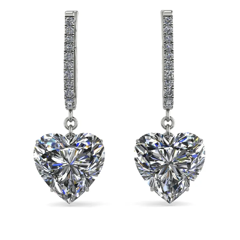 chic earrings for women-Heart Diamond Earrings - Noelle No. 3