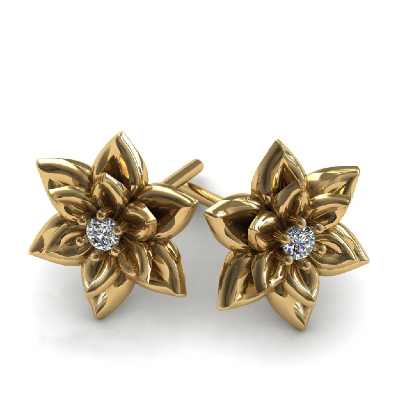 artistic earrings for women-The Lotus Earrings - Lotus no. 1