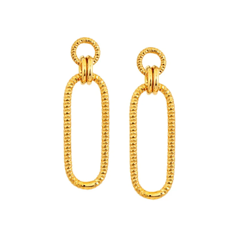 classic earrings for women-Yellow Gold Plated Kira Earrings