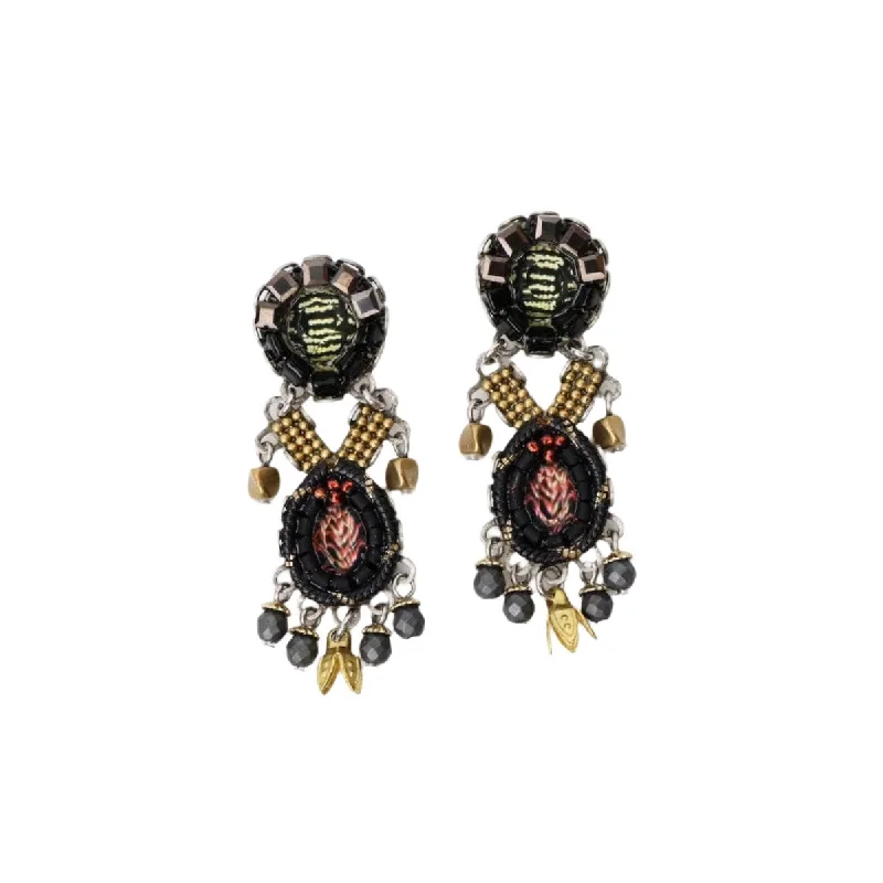 creative chandelier earrings for women-Tiger Eye Earrings