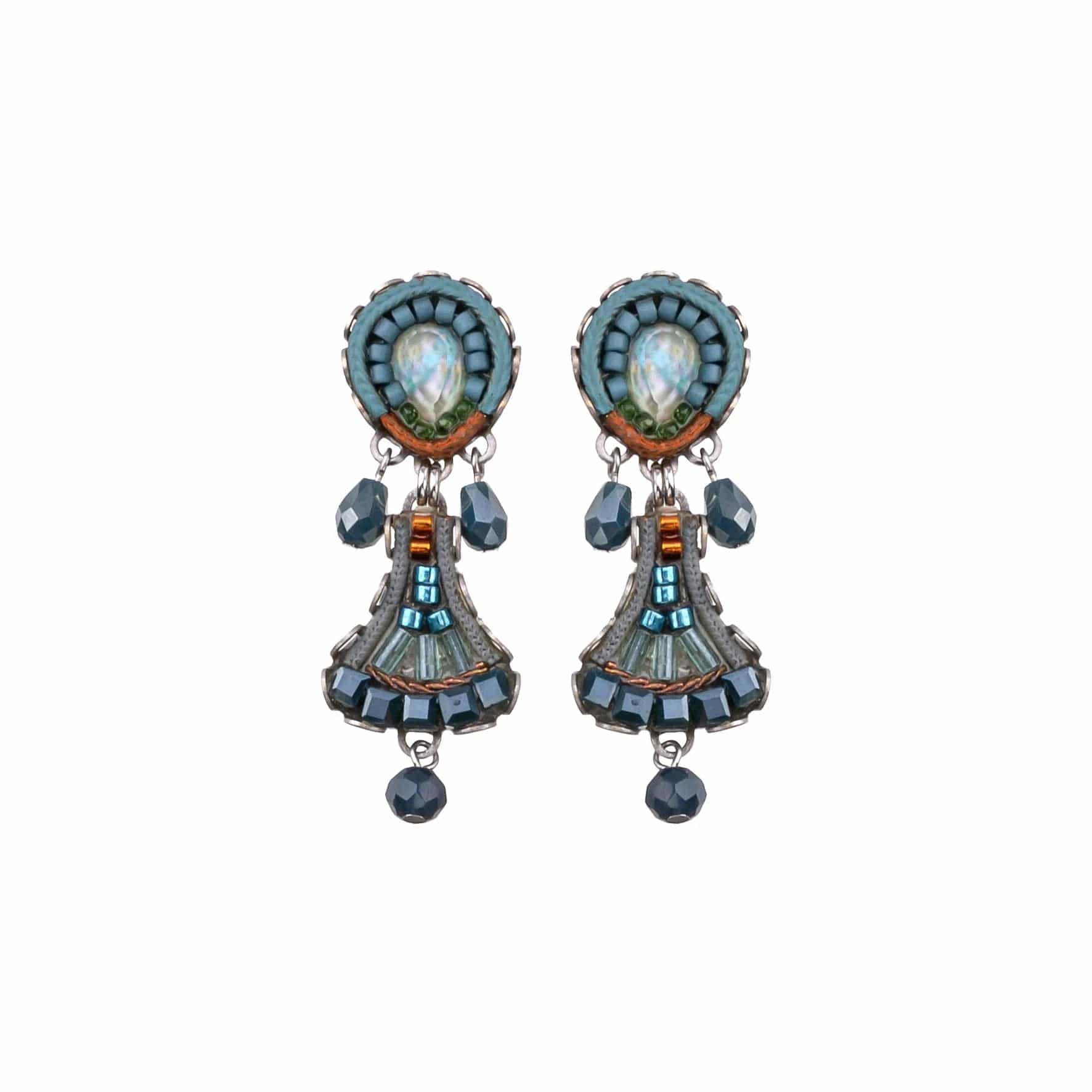 bold crystal earrings for women-Moonlight Nadia Earrings