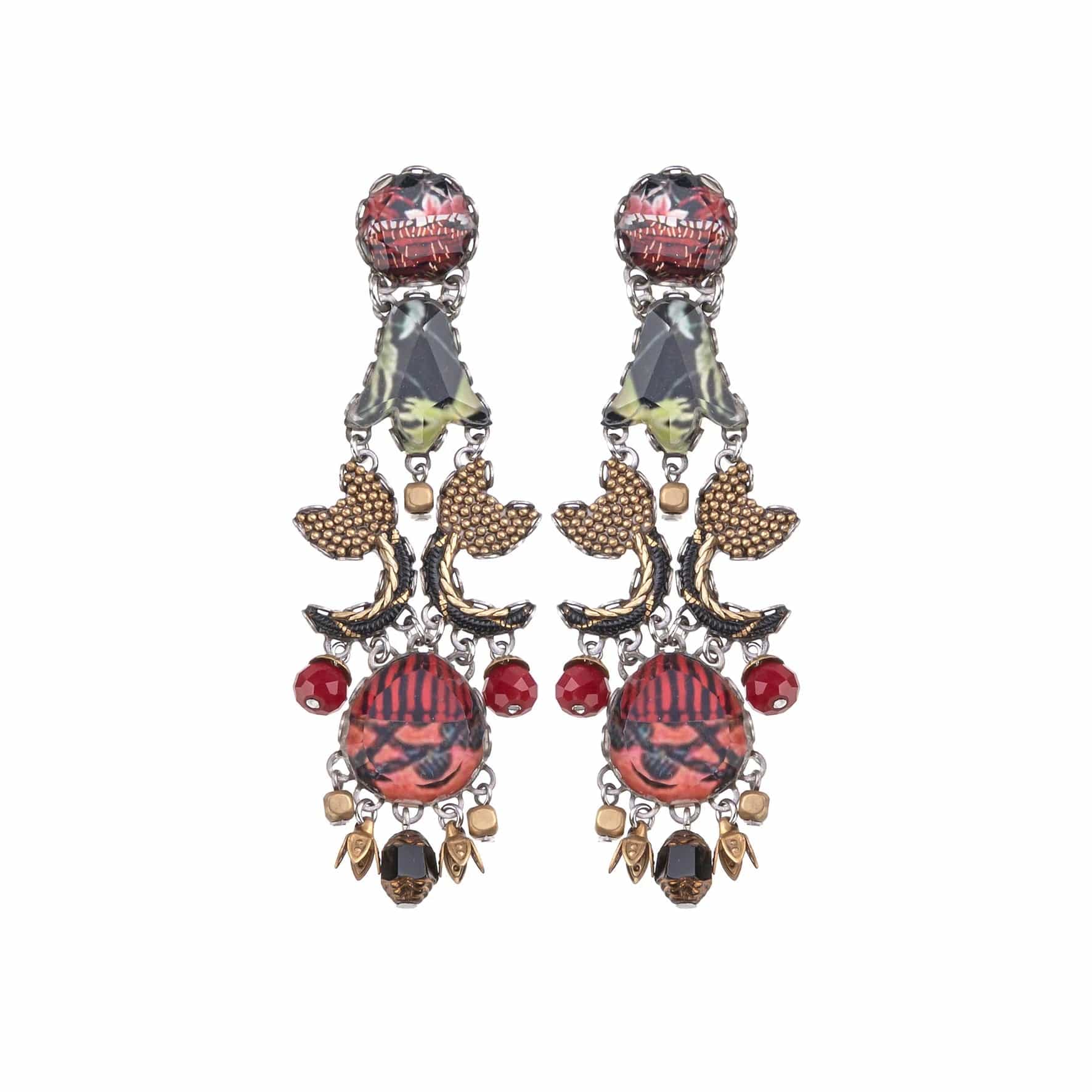 chic chandelier earrings for women-Oriental Hues Davina Earrings